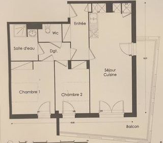  Appartement � vendre 3 pi�ces 62 m�