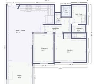  Appartement � vendre 3 pi�ces 47 m�