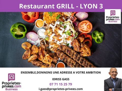 69003 LYON -  FONDS DE COMMERCE RESTAURANT GRILL, TERRASSE 110000 69003 Lyon