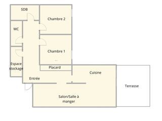  Appartement � vendre 3 pi�ces 80 m�