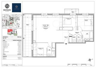  Appartement � vendre 4 pi�ces 88 m�