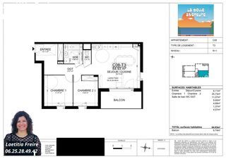  Appartement � vendre 3 pi�ces 64 m�