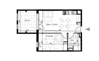  Appartement � louer 2 pi�ces 42 m�