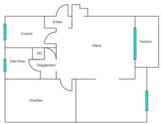  Appartement � vendre 3 pi�ces 53 m�