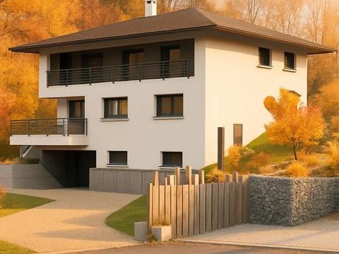   Saint-Martin-Bellevue � Projet de maison d'architecte, pr�t � d�marrer Maison - 6 pi�ce(s) - 143 m�