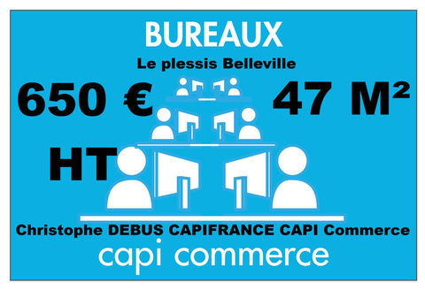 Bureau de 47 M&sup2; &agrave; louer LE PLESSIS BELLEVILLE (60) 770 60330 Le plessis belleville