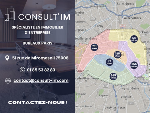 Plateau de bureaux enti&egrave;rement am&eacute;nageable et lumineux - Immeuble de bureaux aux Portes de Paris 8148 93100 Montreuil