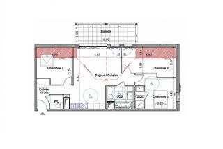  Appartement � vendre 4 pi�ces 77 m�