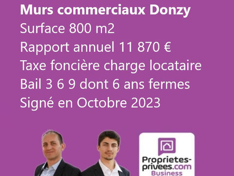 DONZY - MURS COMMERCIAUX LOUES 800 M&sup2; 119000 58220 Donzy