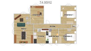  Appartement � vendre 4 pi�ces 95 m�