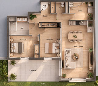  Appartement � vendre 3 pi�ces 89 m�