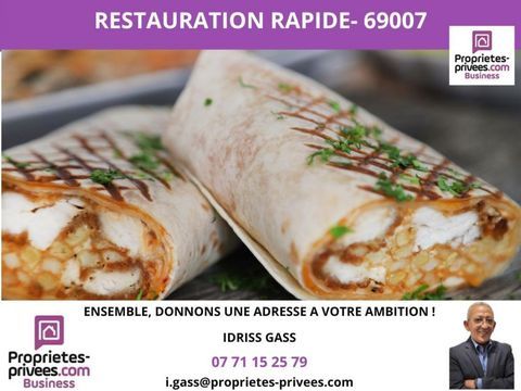 69007 LYON - Restauration Rapide 35 couverts 125000 69007 Lyon