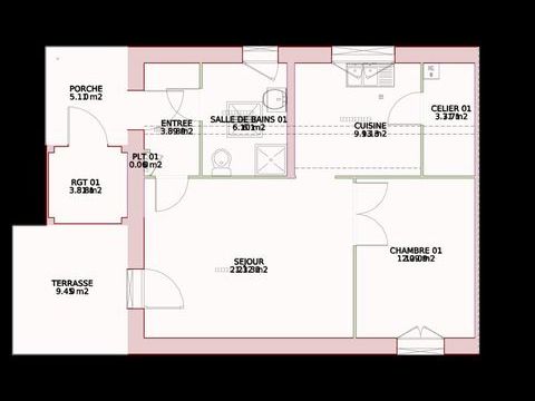   19300010 - Maison - F2 - Hirsingue (68560) Maison - 2 pi�ce(s) - 56 m�