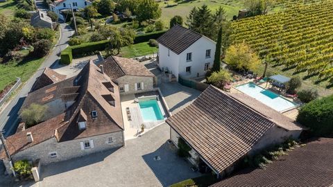   ENSEMBLE IMMOBILIER DE CARACT�RE AVEC 4 HABITATIONS ET 2 PISCINES � POMPORT (24240) Propri�t�/ch�teau - 15 + pi�ce(s) - 437 m�