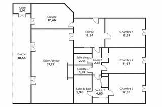  Appartement � vendre 4 pi�ces 110 m�