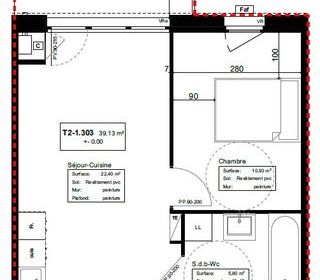  Appartement � louer 2 pi�ces 39 m�