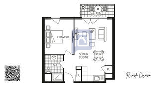  Appartement � vendre 2 pi�ces 45 m�