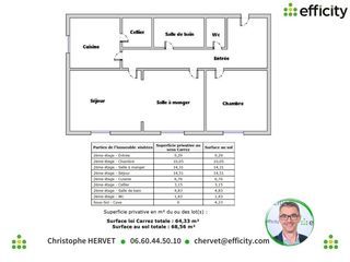  Appartement � vendre 3 pi�ces 65 m�