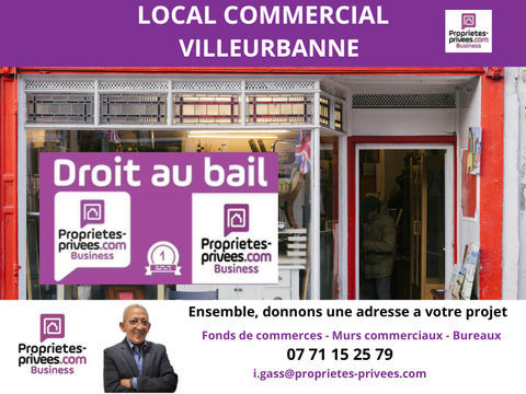 VILLEURBANNE - Cession de bail , local 60 m&sup2; Avec Logement 35000 69100 Villeurbanne
