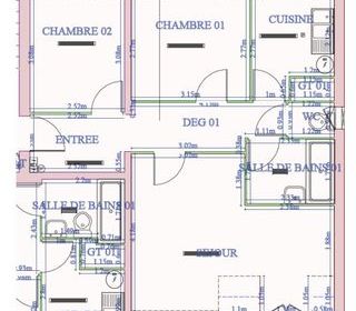  Appartement � louer 3 pi�ces 61 m�