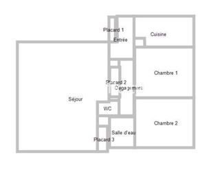  Appartement � vendre 3 pi�ces 63 m�