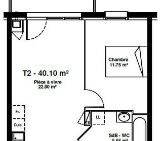  Appartement � louer 2 pi�ces 39 m�