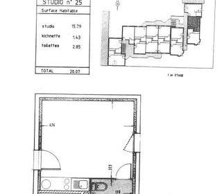  Appartement � louer 1 pi�ce 20 m�