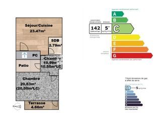  Appartement � vendre 3 pi�ces 63 m�