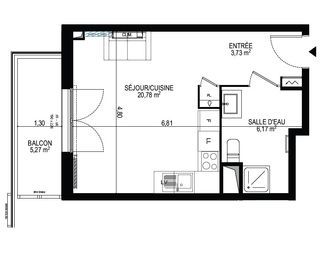  Appartement � louer 1 pi�ce 30 m�