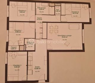  Appartement � vendre 5 pi�ces 88 m�