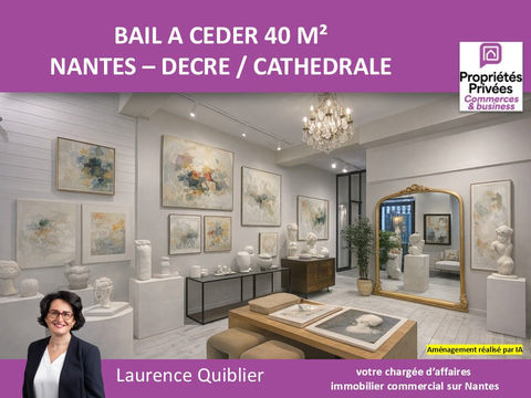 44000 NANTES - BAIL A CEDER, LOCAL COMMERCIAL 40 M&sup2; PROCHE CATHEDRALE 56000 44000 Nantes