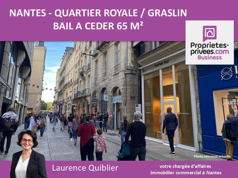 44000 NANTES - BAIL A CEDER HYPER CENTRE 65 M&sup2; - QUARTIER ROYALE GRASLIN 39900 44000 Nantes