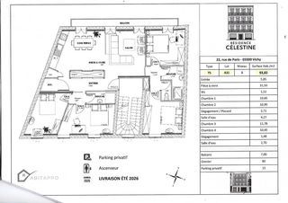  Appartement � vendre 5 pi�ces 95 m�