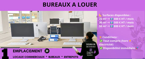 Montataire- LOCATION BUREAUX , faible loyer 400 60160 Montataire
