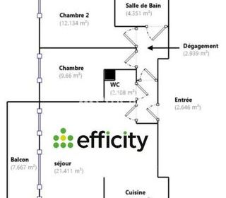 Appartement � vendre 3 pi�ces 65 m�
