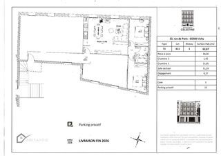  Appartement � vendre 3 pi�ces 63 m�