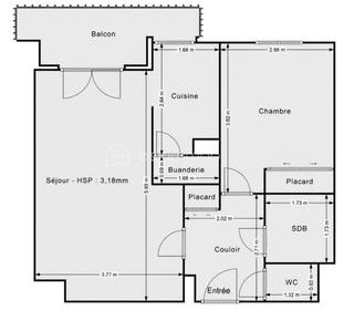  Appartement � vendre 2 pi�ces 45 m�