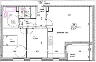  Appartement � vendre 3 pi�ces 68 m�