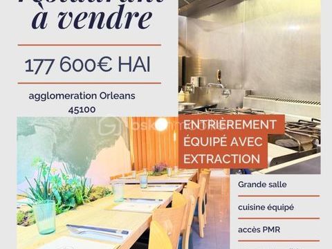 &Agrave; C&Eacute;DER � RESTAURANT 80 COUVERTS 177600 45100 Orleans