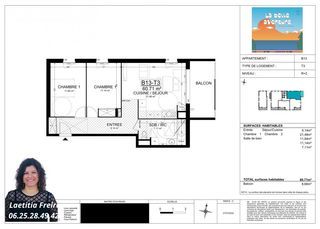  Appartement � vendre 3 pi�ces 60 m�