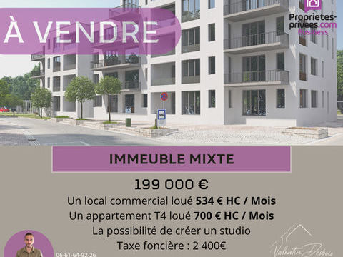 SECTEUR CARCASSONNE - IMMEUBLE MIXTE, COMMERCE LOUE, LOGEMENT LIBRE 199000 11000 Carcassonne