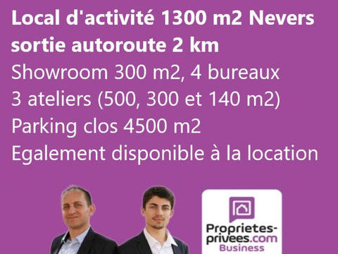 NEVERS -  LOCAL D'ACTIVITE 1300 M2 AVEC PARKING 4500 M2 585000 58000 Nevers