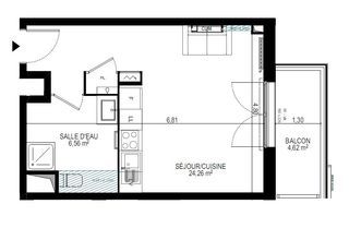  Appartement � louer 1 pi�ce 30 m�