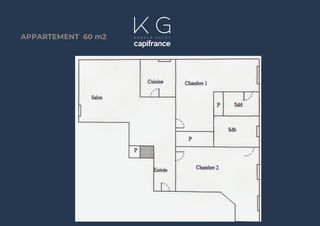  Appartement � vendre 3 pi�ces 60 m�
