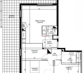  Appartement � louer 4 pi�ces 72 m�