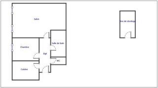  Appartement � vendre 2 pi�ces 47 m�