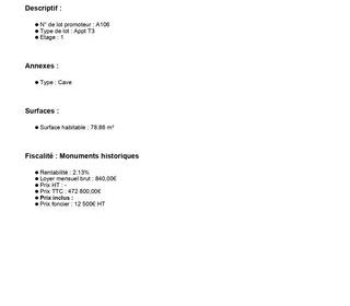  Appartement � vendre 3 pi�ces 79 m�