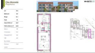  Appartement � vendre 2 pi�ces 54 m�