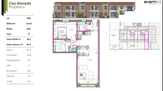  Appartement � vendre 2 pi�ces 50 m�