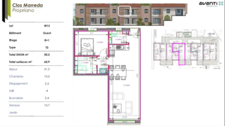  Appartement � vendre 2 pi�ces 50 m�